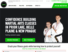Tablet Screenshot of priorlakekarate.com